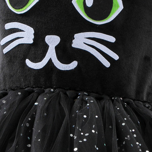 Disfraz de Halloween <span class=keywords><strong>para</strong></span> Niña Negra, Disfraz de Gato, Vestido de Bruja <span class=keywords><strong>con</strong></span> Diadema de Gato, Cola, Tul <span class=keywords><strong>para</strong></span> Fiesta, Actuación, Vestido de Gatita - Product Image 6