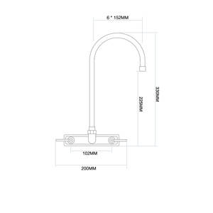 Robinet de cuisine purificateur d'eau mural en laiton chromé à commande manuelle avec filtre - Product Image 2