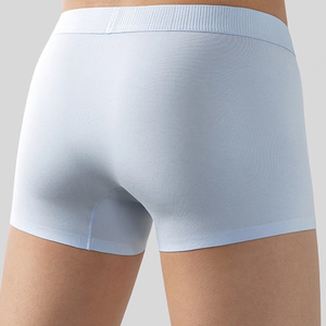 Calzoncillos bóxer para hombre, calzoncillos de ángulo plano transpirables de malla antibacteriana Modal de cintura media para hombre, ropa interior bóxer deportiva de verano - Product Image 2