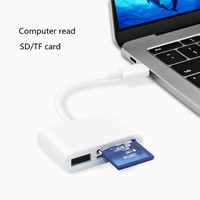 Lector de Tarjetas Externo Multifunción 3 en 1 de Alta Velocidad a Precio de Fábrica para Puerto USB Tipo C OTG, Kit de Conexión para Tarjetas SD, TF y Cámaras