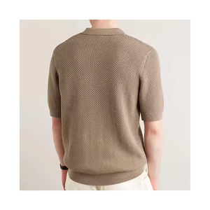 T-shirt pour homme en coton 100% uni, col en V, tricoté, doux, respirant, décontracté, de qualité supérieure, confortable, léger et tendance - Product Image 2