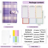 Carnet de comptabilité créatif A6 en similicuir, style français, pour budget et planification financière, idéal pour les cadeaux transfrontaliers