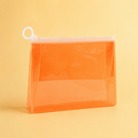 Pochette de maquillage transparente personnalisée pour femmes, sacs de toilette de voyage, pochette cosmétique en PVC transparent