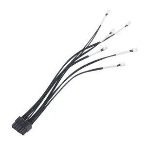 工厂原始设备制造商设计Ul1007 24 Awg黑色 * 12电缆组件，带符合Rohs标准的2针 * 7至12针电缆