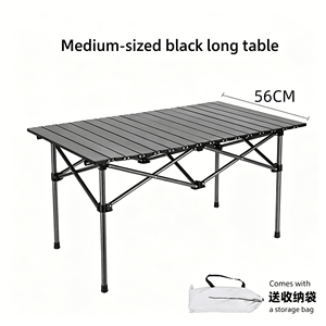 Table IGT portable moderne à hauteur réglable en bois avec sac de transport, pliable pour pique-nique, <span class=keywords><strong>camping</strong></span> et cuisine en extérieur - Product Image 4