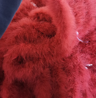 Écharpe rouge en plumes de marabout de Turquie pour femme, idéale pour les fêtes à domicile, mariages, décorations de Noël, artisanat, vêtements, costumes, robes de danse et accessoires.