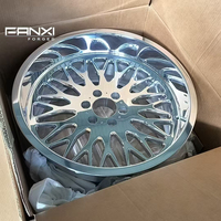 Jante Super Simple Forgée Sur Mesure 8x165.1 8x170 8x180 24x14 à Bord Profond Poli Miroir 8 Trous Compatible Ford F250 F350 Ram 1500 2500