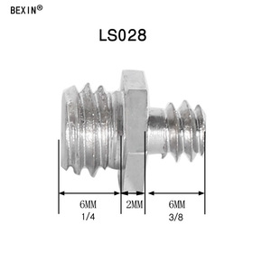Bexin <b>Double</b> Head 1/4 Inch Screw Tripod Camera Mount <b>Adapter</b> Stainless Steel Portable For Digital Camera - Product Image 3