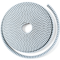 Courroie de distribution 10 mètres HTD3M Largeur 15/30 mm Pas 3 mm Polyuréthane blanc avec âme en acier
