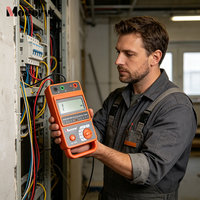 Mégohmmètre numérique 10 kV, testeur de résistance d'isolement 200 GΩ, gamme automatique, écran LCD, rechargeable, protection de sécurité, isolation
