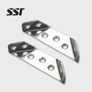 Soportes de fijación de estante de ángulo de soporte de esquina de muebles de Metal Triangular multifunción de acero inoxidable para madera - Product Image 1