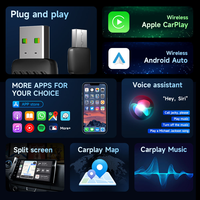 Adaptateur sans fil Android Auto 2-en-1 USB et Type-C pour voiture avec CarPlay filaire – Garantie 1 an