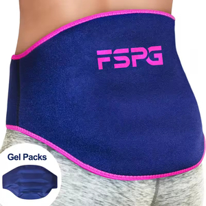 FSPG Bande de compression réglable réutilisable pour le soulagement des douleurs dorsales, compresse chaude et froide, enveloppement de glace pour le bas du dos - Product Image 1