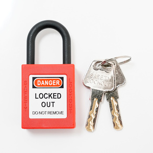 <span class=keywords><strong>Cadenas</strong></span> de sécurité isolé en nylon coloré à <span class=keywords><strong>prix</strong></span> de gros pour vente directe, avec clé maîtresse, codage laser personnalisé et étiquette - Product Image 3