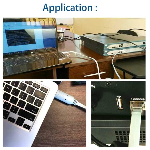 USB Console Cable USB to RJ45 Device Console Debug Cable with Domestic 340 Chip for Windows Mac Linux Laptops