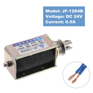 DC 24V 55N 10mm İnme çekme itme tipi açık çerçeve Solenoid Electromagnet doğrusal hareket JF-1264B - Product Image 6