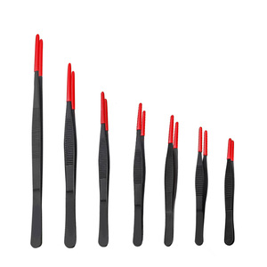 Pinzas de acero inoxidable, funda de alimentación, clips de silicona para acuarios, antideslizantes, para el cuidado de mascotas, rectas y extendidas - Product Image 5