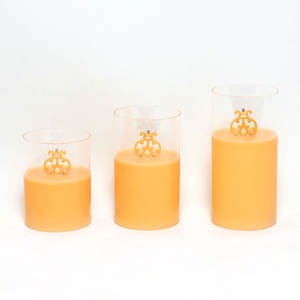 Nouvelles bougies en verre à led sans flamme scintillantes à piles personnalisées avec minuterie vente en gros - Product Image 4