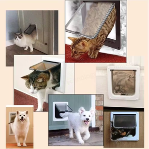 Porta <span class=keywords><strong>per</strong></span> Animali Domestici RFID in Plastica, Moderna e Realistica, Intelligente con Controllo Remoto Magnetico e Microchip, Porta Scorrevole Automatica <span class=keywords><strong>per</strong></span> <span class=keywords><strong>Gatti</strong></span> - Product Image 6