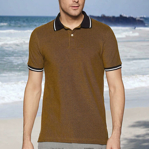Chemises personnalisées pour hommes, couleur unie, manches courtes, été, vintage, respirantes, en coton tricoté, pour le golf, grande taille - Product Image 3