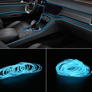 5m EL xe Styling lạnh ánh sáng môi trường xung quanh đèn dòng xe Đèn Neon Xe LED RGB Neon nội thất bầu không khí dải ánh sáng