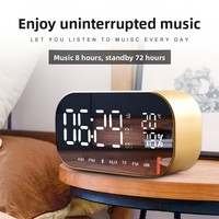 Yayunshi S2 untuk Speaker Plastik Nirkabel Jam Alarm Mini Tampilan Suhu Kontrol Sentuh Audio Dua Arah 1000-2000mAh