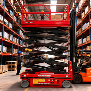 Gratis pengiriman 6-16m teleskopik vertikal tiang pekerjaan udara listrik meja angkat tiang meja Platform dalam ruangan kecil pribadi meja angkat - Product Image 1