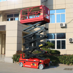 Plataforma Elevadora de Tijera Autopropulsada Móvil de Alta Calidad, Elevador Eléctrico con Capacidad de Carga de 230 kg y Altura de Trabajo de 7.8 m - Product Image 1