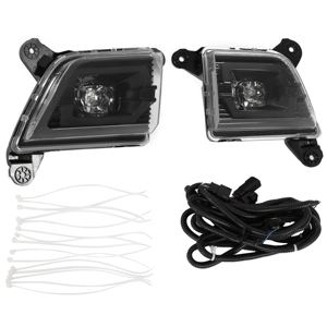 Pour 2019 2020 2021 2022 Chevy Silverado 1500 <span class=keywords><strong>LED</strong></span> feux antibrouillard diurnes noir - Product Image 6