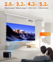 Écran de projection suspendu, écran de projection encastré au plafond, écran de projection motorisé escamotable pour projecteur UST