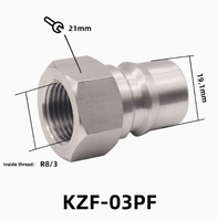 Prix usine 1/4 pouces en acier inoxydable 304 raccord rapide hydraulique compatible avec la série haute pression de refroidissement NITTO KZD KZF