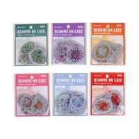 20 autocollants par paquet, série Fleurs dans la dentelle, autocollants décoratifs vintage pour journal DIY