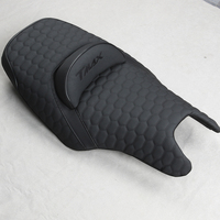 Housse de siège de moto GANE personnalisée, style TMAXSports, brodée, ensemble complet en cuir, motif hexagonal en diamant