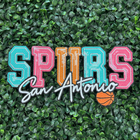 Patch thermocollant à sequins de 10 pouces, motif lettres universitaires 'Texas Fiesta' grand format, des Spurs de San Antonio, pour vestes et sweat-shirts
