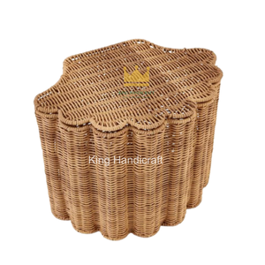 Cesto de lavandería de ratán hecho a mano, ecológico, duradero, con diseño festoneado llamativo, multifuncional y de tamaño personalizable, procedente de Vietnam. - Product Image 2