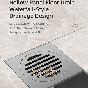 Drenaje de Ducha Gran Caudal Antiolor con Núcleo de Latón <span class=keywords><strong>Gravedad</strong></span> para Baño de Hotel Grande Moderno - Product Image 4