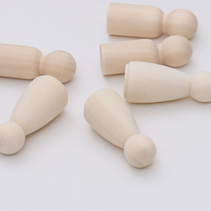 Figuras de Madera de 43 mm, Color Natural Pulido, para Manualidades, Pintura Infantil - Product Image 1