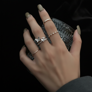 Vendita calda Boho da donna anelli da Cocktail placcato oro rosa farfalla luna anello di tendenza moda all'ingrosso gioielli - Product Image 1