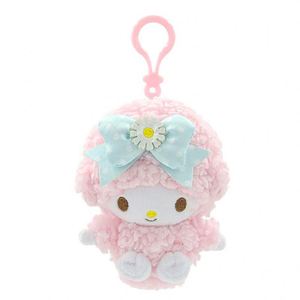 Llavero de juguete tejido con lazo de fresa rosa - Regalo para niñas y amigas 13cm - Product Image 5