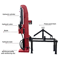 Machine à fendre le bois industrielle haut de gamme à 3 points, entraînée par tracteur, à essence, avec moteur et engrenages horizontaux/verticaux, facile à utiliser - Prix usine