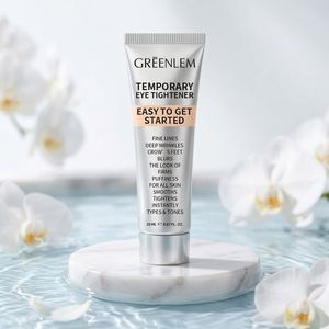 Crème Contour des Yeux Végane Anti-Rides aux Oligopeptides et Extraits Végétaux pour Cernes, Résultats Instantanés, Raffermit et Lisse Tous Types de Peaux, 10ml, Marque Blanche - Product Image 1