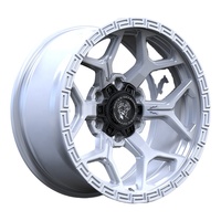 Rines de Aleación de Aluminio Personalizados de 17 y 18 Pulgadas 8.5J PCD 6x139.7 ET 0mm -12mm 12mm 4x4 Estilo Beadlock en Blanco Mate