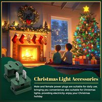 Éclairage de noël SPT-1 SPT-2 Vampire Plug Mâle Femelle Vert Slip Plug Set Gilbert Zip Plugs En Plastique Vis Style