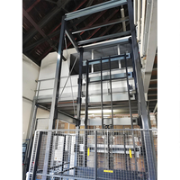 Kleiner Elektrischer Hydraulischer Lastenaufzug für Lager 250kg Tragfähigkeit Vertikale Führungsschiene Stahlkonstruktion Hebevorrichtung