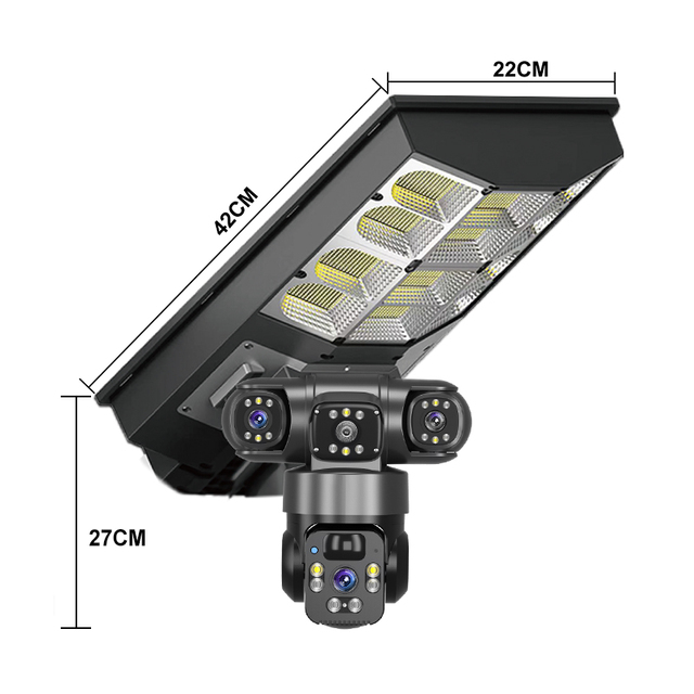 Solar Powered PTZ Camera 4G /WiFi Auto Tracking Two-Way Talk Waterproof for Home/Farm Security Wireless Outdoor Security Camera