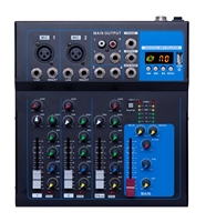 Console de Mixage Audio Professionnelle F7 à 7 Canaux avec Lecteur MP3 USB et DSP pour DJ