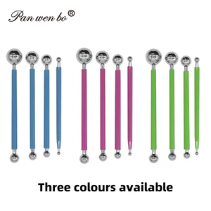 Panwenbo 10 cái dụng cụ chấm bi Mandala nghệ thuật dập nổi mô hình đất sét gốm dụng cụ chấm bi dụng cụ chấm bi Bộ bút bi dập nổi - Product Image 4