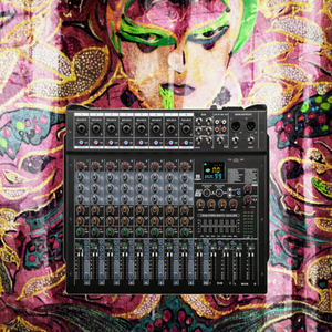 Consola mezcladora de entrada profesional de 6/8/12/16 canales, nuevo reproductor de MP3 con efecto 99 DSP con Bulltooth, función de grabación - Product Image 2