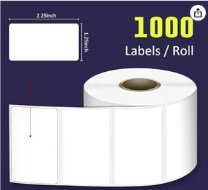 2.25x1.25 Inch Black Backing Thermal <b>Labels</b> Compatible with Thermal <b>Printers</b> - Product Image 2