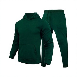 <b>Men</b> Hooded Tracksuit Solid <b>Navy</b> Cotton Casual Wear Full Length Drawstring <b>Jogger</b> Pants Regular Fit Autumn Breathable - Product Image 5